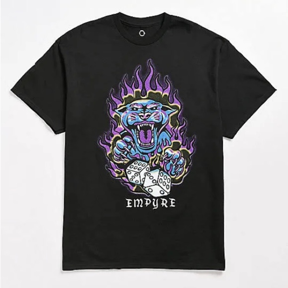 Blue panther graphic tee